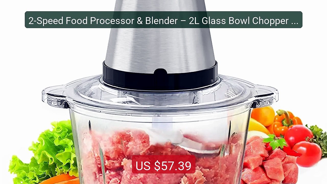 2-Speed Food Processor & Blender – 2L Glass Bowl Chopper for ... -- Amazing Value 2026 | Must Have!