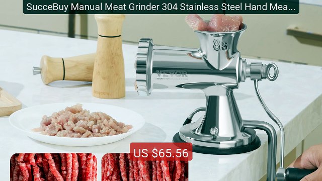 SucceBuy Manual Meat Grinder 304 Stainless Steel Hand Meat ... Top Pick 2026 | Unbeatable Price!