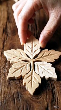 Wooden Tiles Arranged Into Botanical Pattern 🌿 Satisfying Nature Art