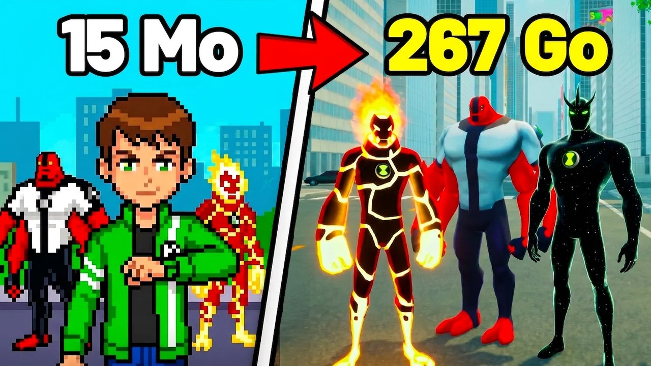 J'ai testé Ben 10 : un jeu de 15 Mo contre 267 Go, la différence est folle !