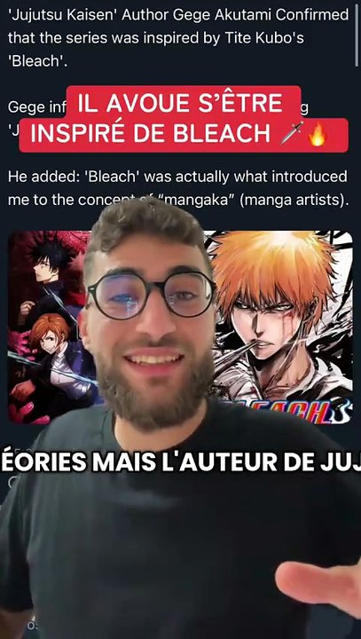 Gege Akutami, l’auteur de Jujutsu Kaisen, affirme s’être inspiré de Bleach pour son manga. BOSS x BOSS