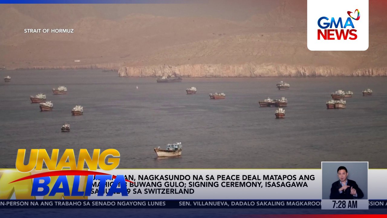 U.S. at Iran, nagkasundo na sa peace deal matapos ang mahigit 3 buwang gulo; signing ceremony, isasagawa sa June 19 sa Switzerland | Unang Balita