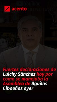 Fuertes declaraciones de Luichy Sánchez hoy por como se manejaba la Asamblea de Águilas Cibaeñas ayer