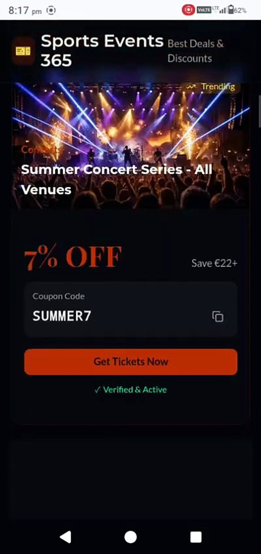 ⁣Sports Events Tickets 356