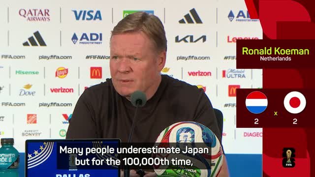 Koeman says Netherlands fans underestimated Japan