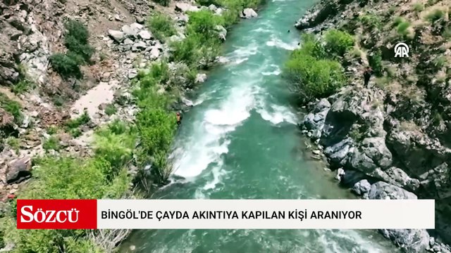 Bingöl'de çayda akıntıya kapılan kişi aranıyor