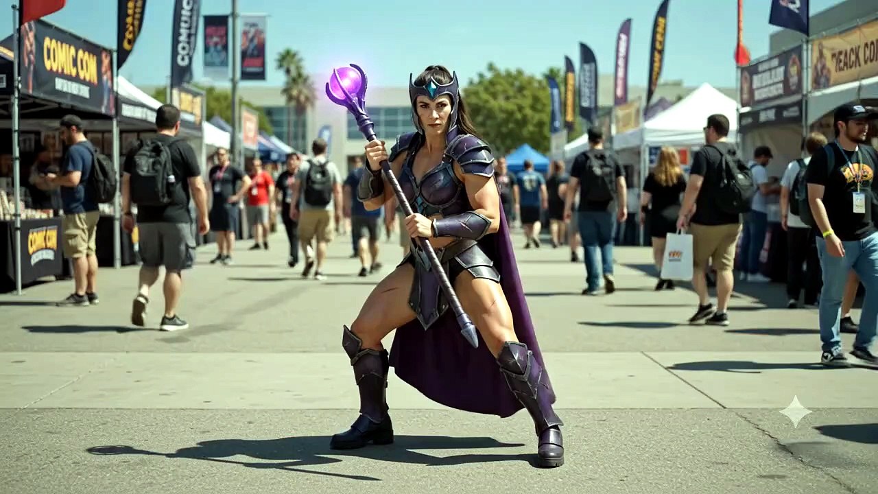 Very Fit Evil-Lyn Cosplayer
