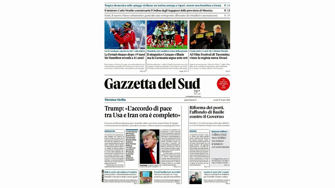 Rassegna stampa 15-06-2026 edizione Messina