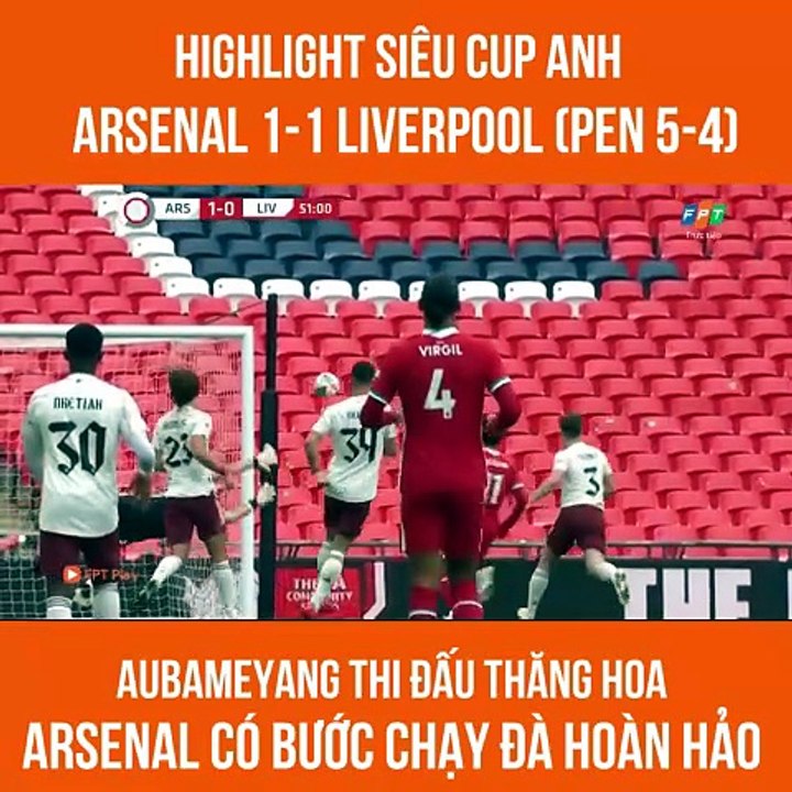 Arsenal 1-1 Liverpool - Goals and Highlights (29/8/2020) | Truyền Hình FPT Play