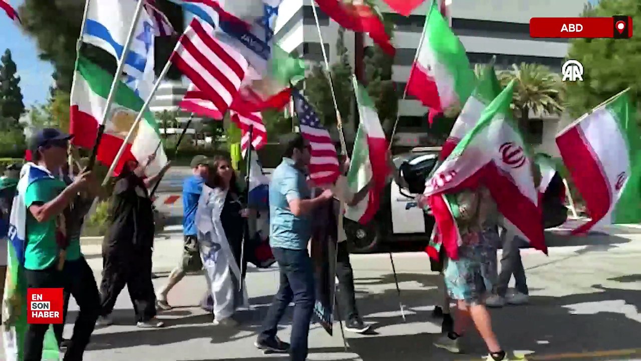 İran Milli Takımı'na Los Angeles'ta Pehlevi destekçilerinden protesto