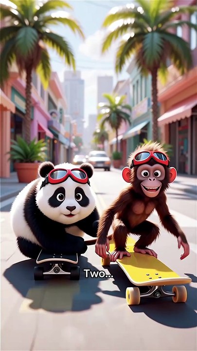 Panda vs Monkey 😂