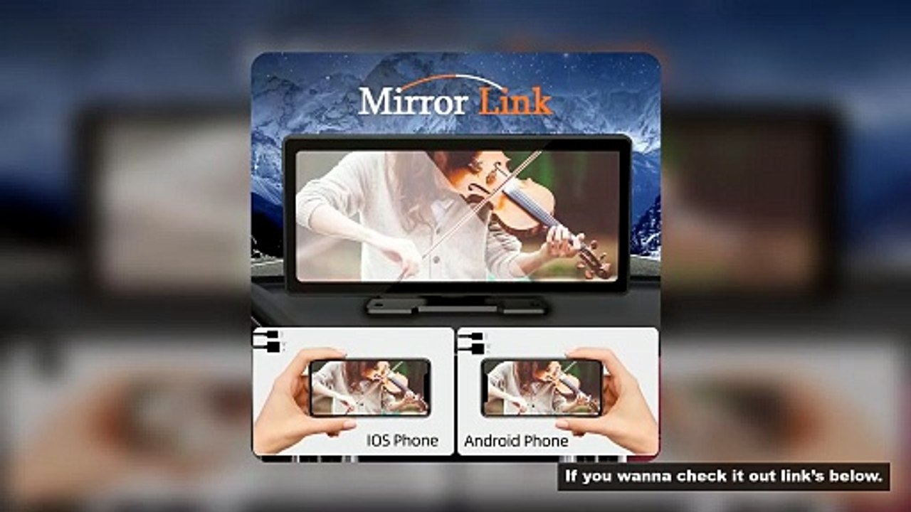 10.26 Inch Portable Wireless Carplay Screen HD Rear Reversing Camera Car Radio DVR MP5 Multimedia Vi