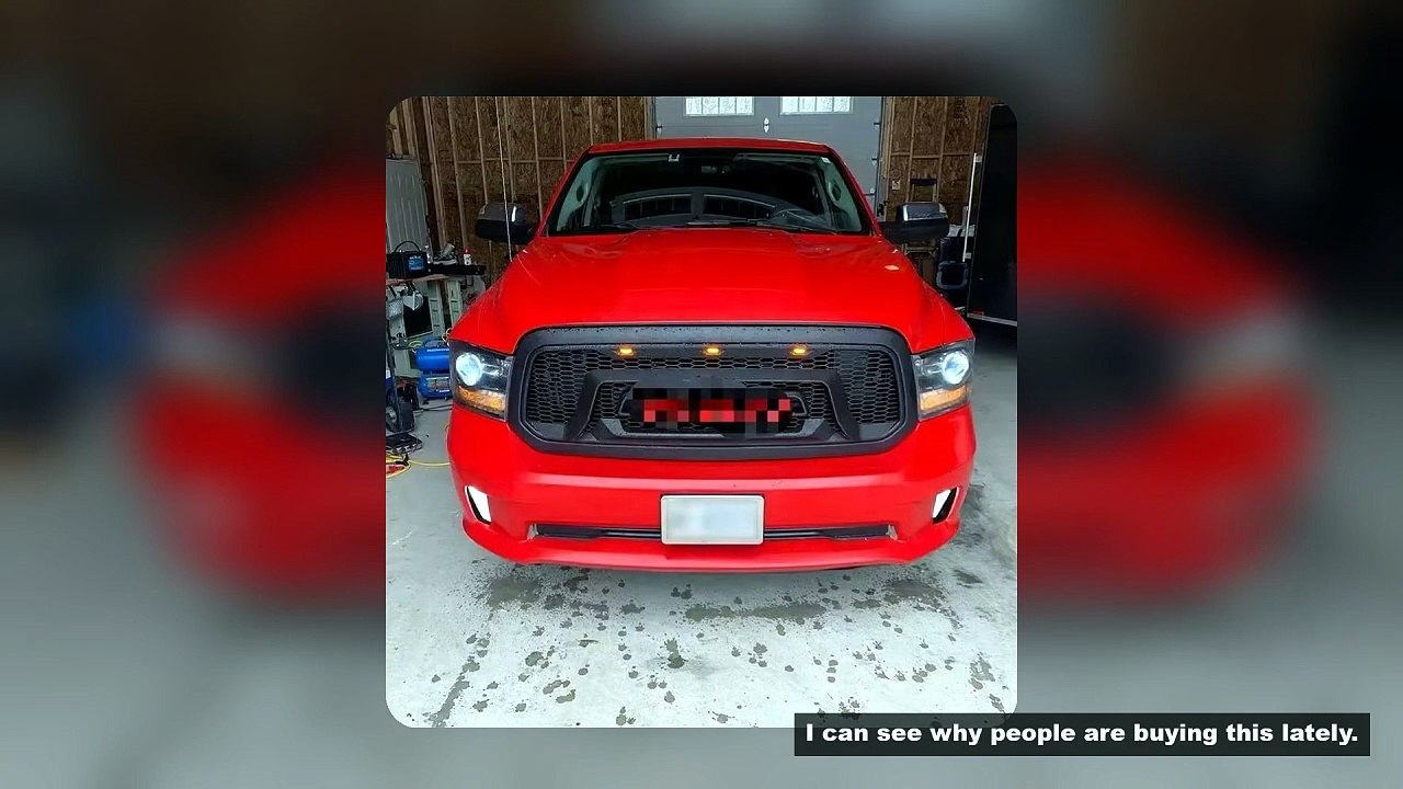 Raptor Style Front Mesh Grill Racing Grille Bumper Mask Replacement Grid For Dodge Ram 1500 2013-201