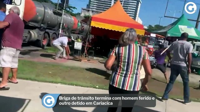 Briga de trânsito termina com homem ferido e outro detido em Cariacica