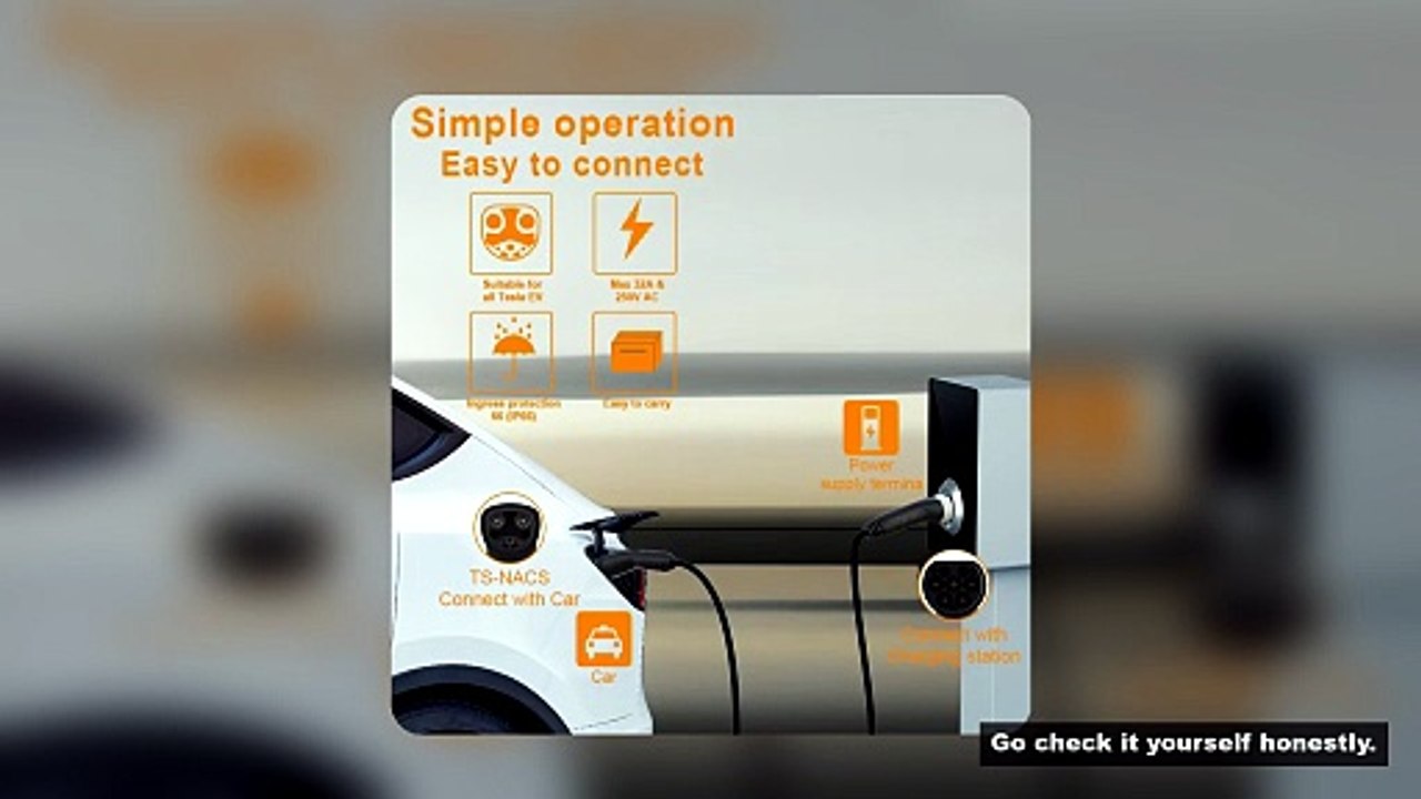 feyree 32A 7KW 1Phase Type2 to TS-NACS Socket 16A 3.5KW EV Charger Cable 5m for Tesla Model 3 Y X S