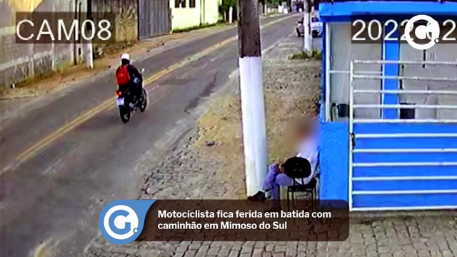 Motociclista fica ferida em batida com caminhão em Mimoso do Sul