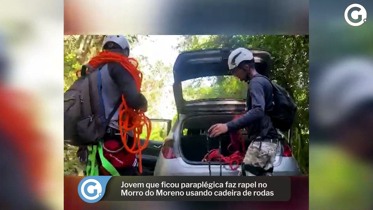 Jovem Que Ficou Paraplégica Faz Rapel No Morro...