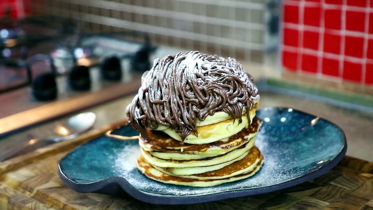 Panquecas americanas com Nutella