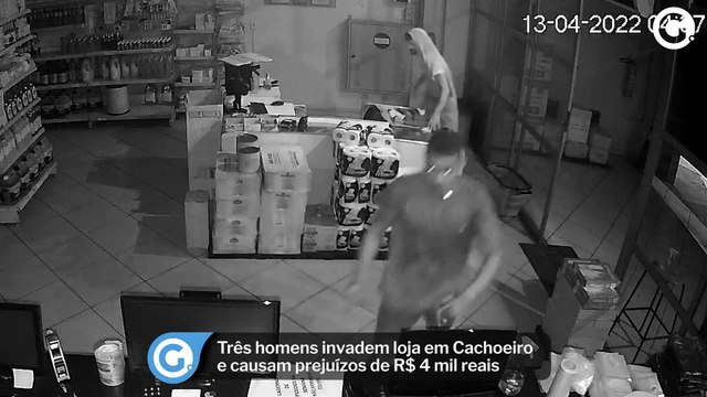 Três homens invadem loja em Cachoeiro e causam prejuízos de R$ 4 mil reais
