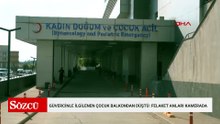 Güvercinle ilgilenen çocuk balkondan düştü: Felaket anları kamerada