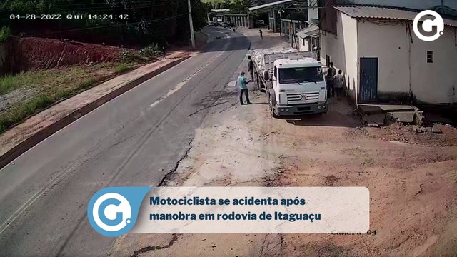Motociclista se acidenta após manobra em rodovia de Itaguaçu
