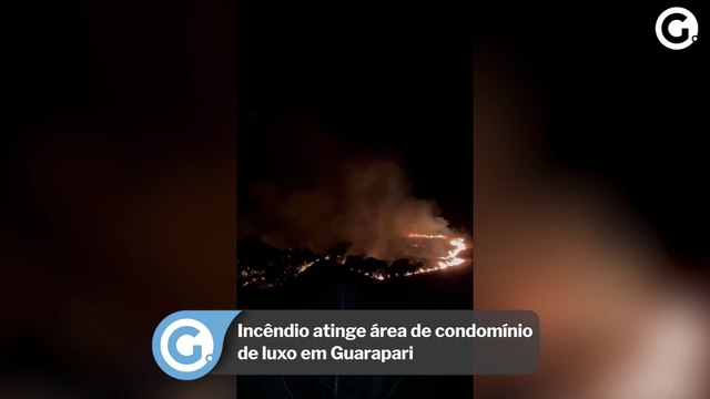 Incêndio atinge área de condomínio de luxo em Guarapari