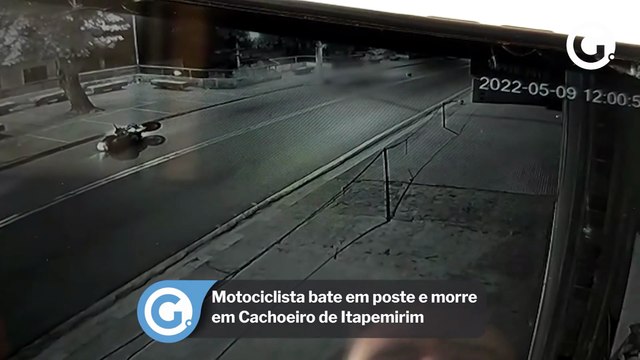 Motociclista bate em poste e morre em Cachoeiro de Itapemirim