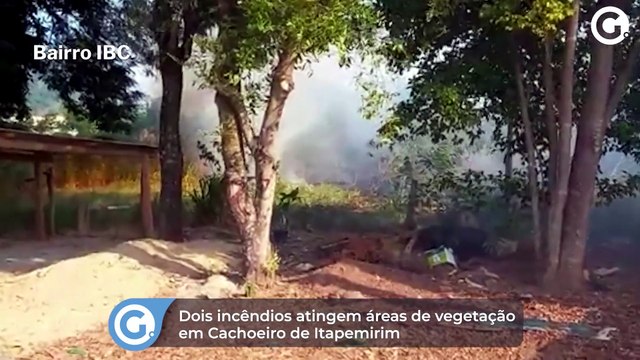 Dois incêndios atingem áreas de vegetação em Cachoeiro de Itapemirim
