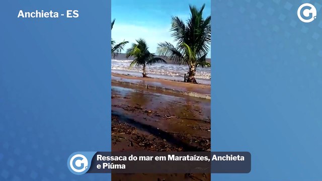 Ressaca do mar em Marataízes, Anchieta e Piúma
