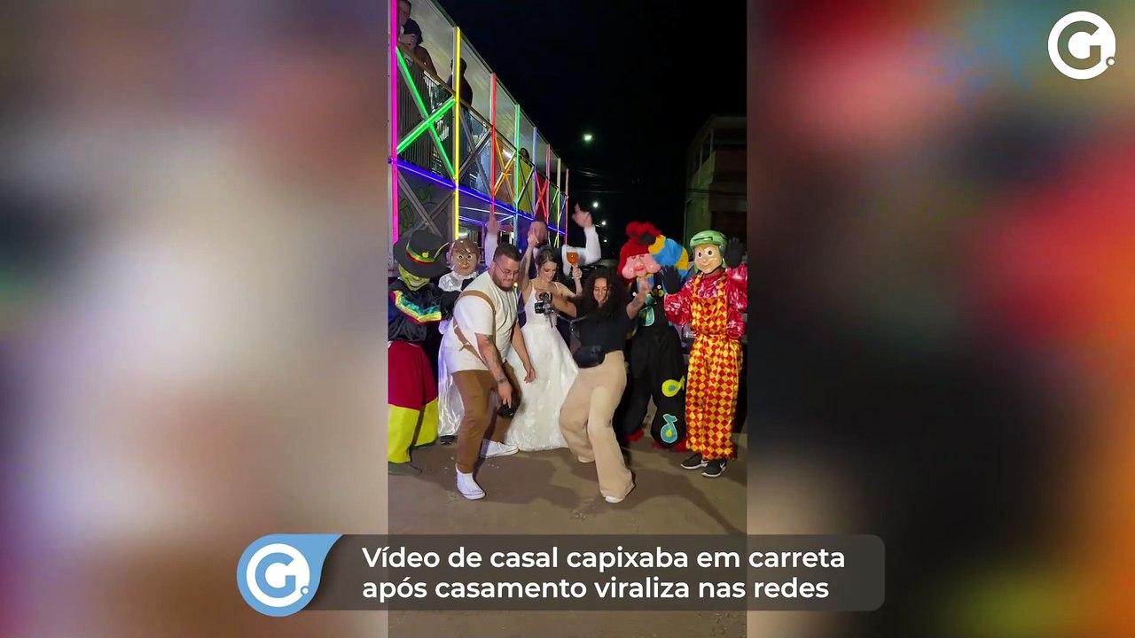Vídeo de casal capixaba em carreta após casamento viraliza nas redes