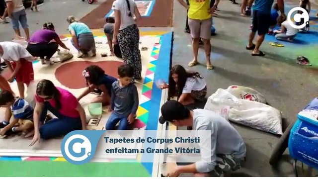 Tapetes de Corpus Christi enfeitam ruas da Grande Vitória