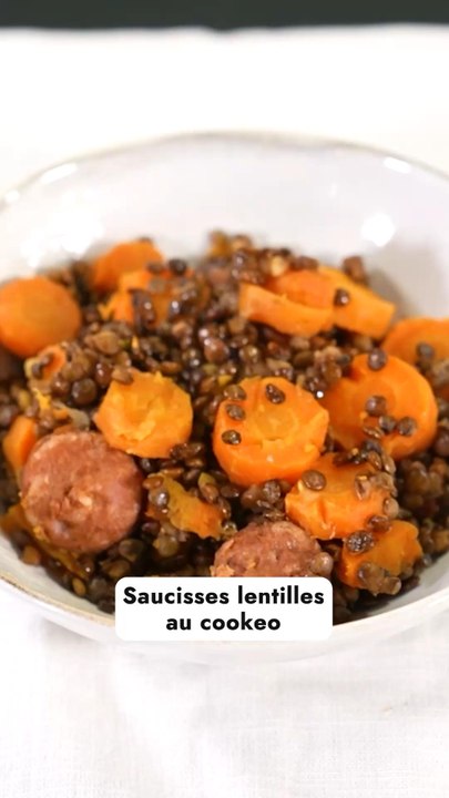 saucisses lentilles au cookeo