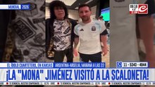 La "Mona" Jiménez visitó a la Selección y causó una revolución en la concentración