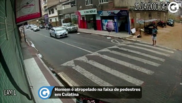 Homem é atropelado na faixa de pedestres em Colatina