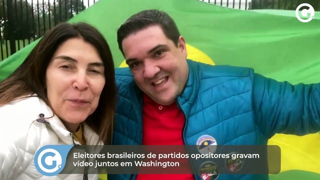 Eleitores brasileiros de partidos opositores gravam vídeo juntos em Washington