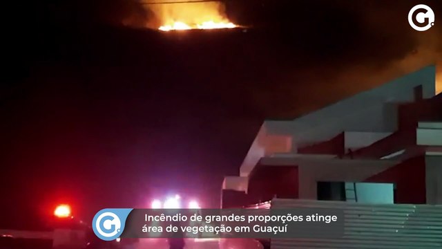 Incêndio de grandes proporções atinge área de vegetação em Guaçuí