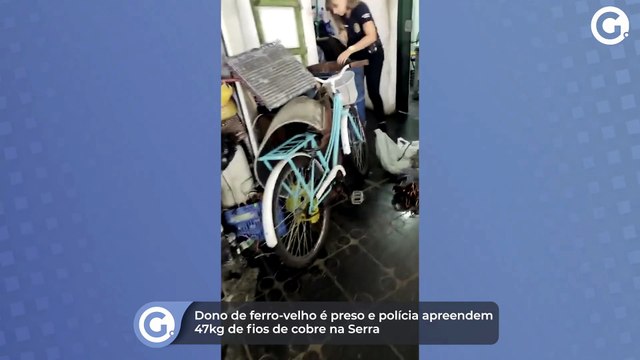 Dono de ferro-velho é preso e polícia apreende 47 kg de fios de cobre na Serra