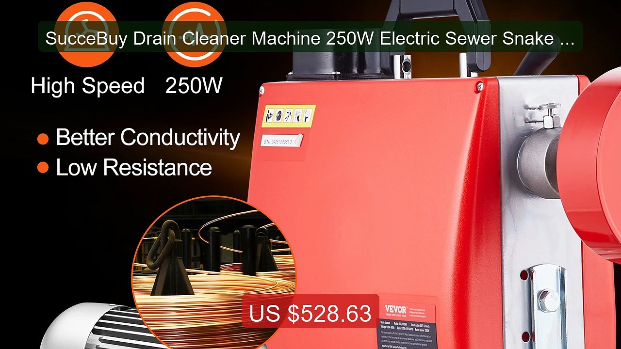 SucceBuy Drain Cleaner Machine 250W Electric Sewer Snake Auger Man... -- Best Deal 2026 | Shop Now!