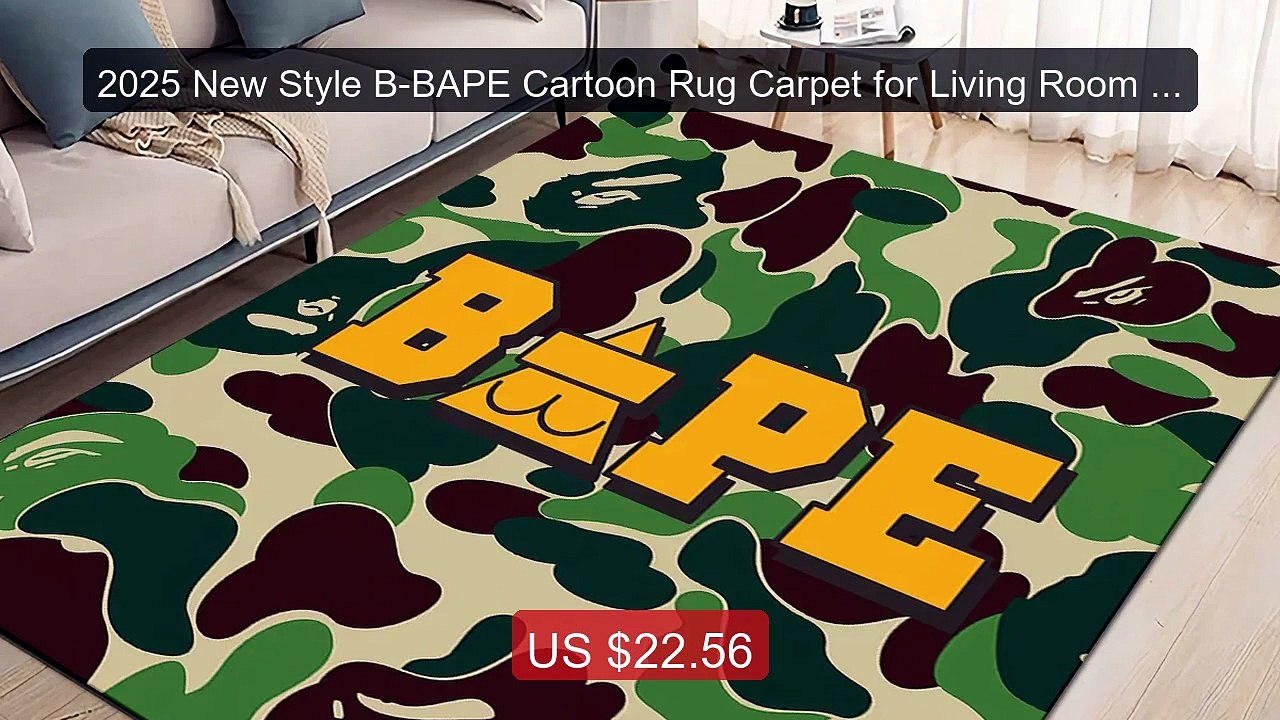 2025 New Style B-BAPE Cartoon Rug Carpet for Living Room Bedroom Ho... -- Top Rated 2026 | Buy Now!