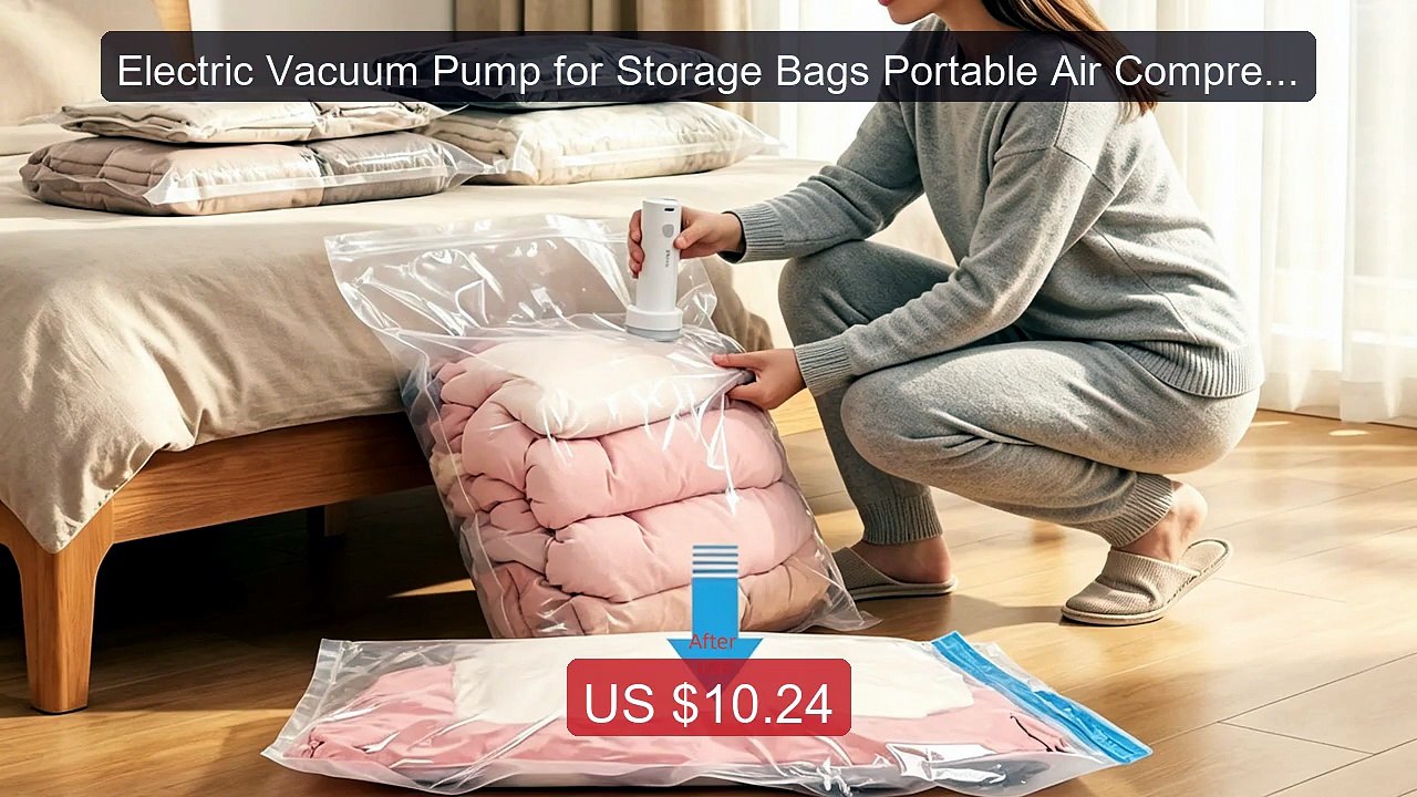 Electric Vacuum Pump for Storage Bags Portable Air Compressor... -- Amazing Value 2026 | Must Have!