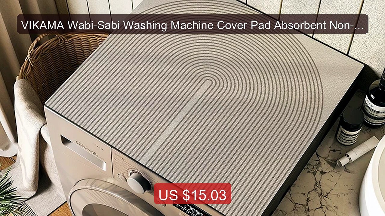 VIKAMA Wabi-Sabi Washing Machine Cover Pad Absorbent Non-Slip Kitc... -- Best Deal 2026 | Shop Now!
