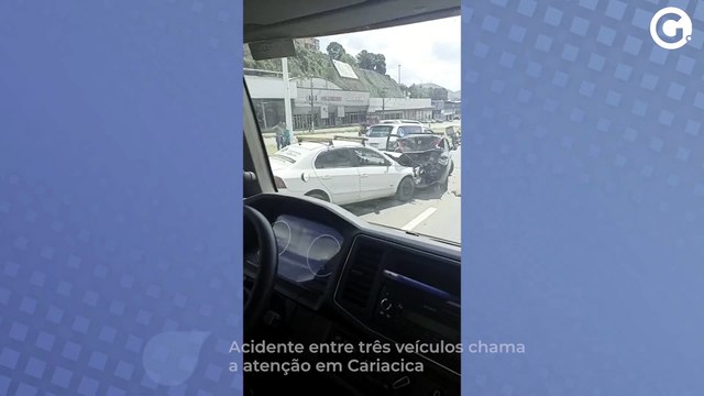Acidente entre três veículos chama a atenção em Cariacica
