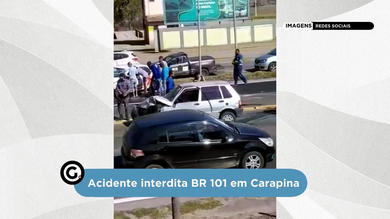 Acidente interdita BR 101 em Carapina