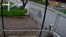 "Perdi tudo": Cinco residências desabam às margens do Canal do Pepino, em Pelotas