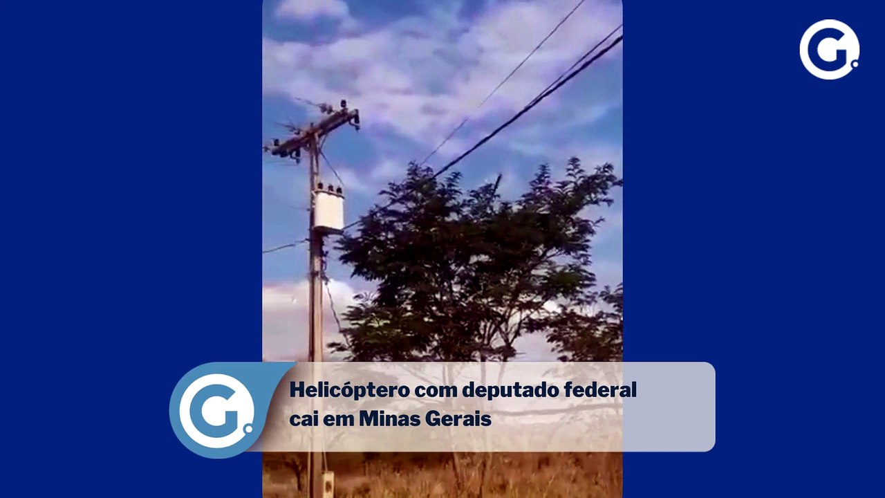 Helicóptero com deputado federal  cai em Minas...
