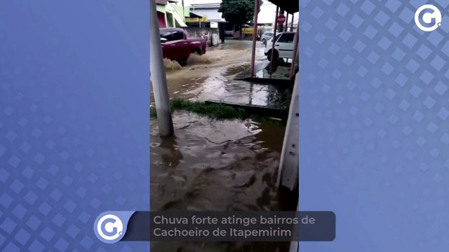 Chuva forte atinge bairros de Cachoeiro de Itapemirim