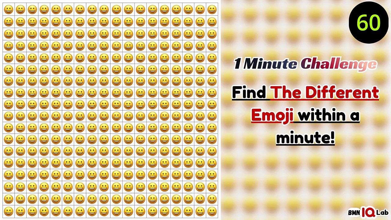 #BrainVsEyes 🧠⚔️👀 Find The Different Emoji within a minute! 🔍
