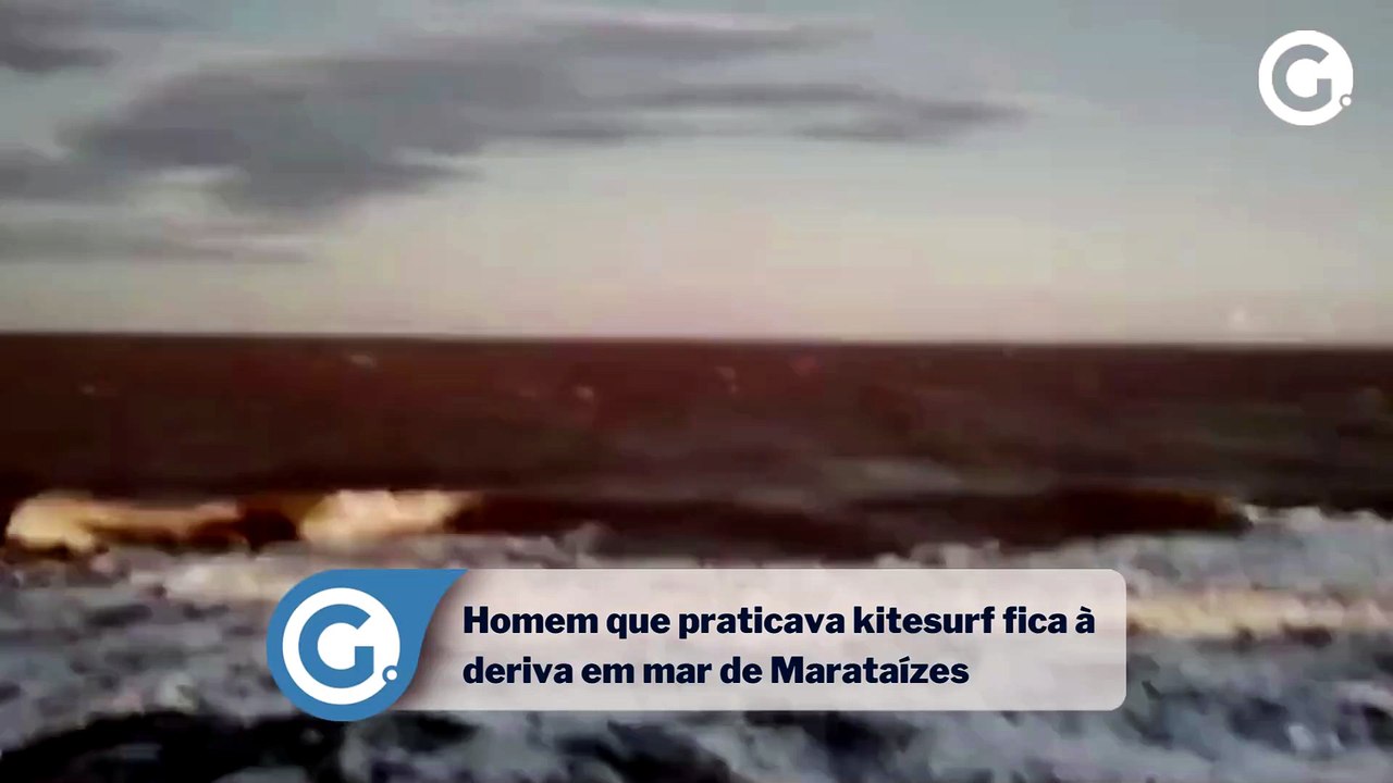 Homem que praticava kitesurf fica à deriva em mar de Marataízes