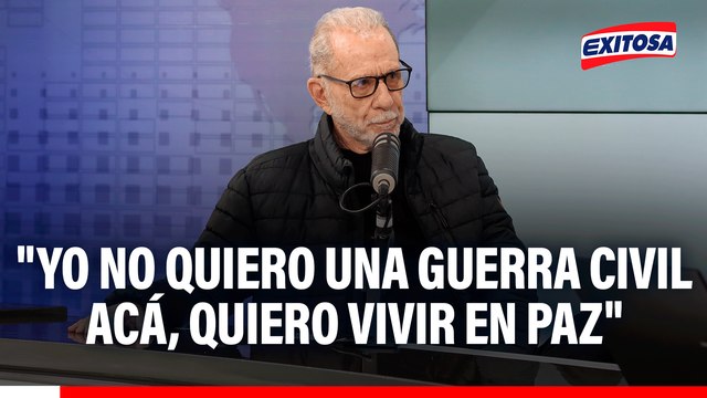 Ricardo Belmont hace llamado para finalizar confrontación política: No quiero una guerra civil