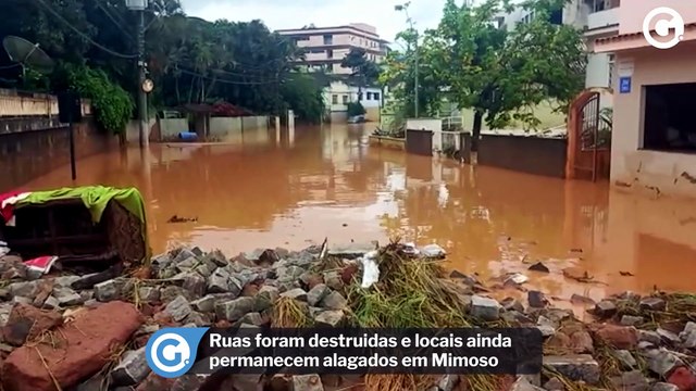 Ruas foram destruidas e locais ainda permanecem alagados em Mimoso
